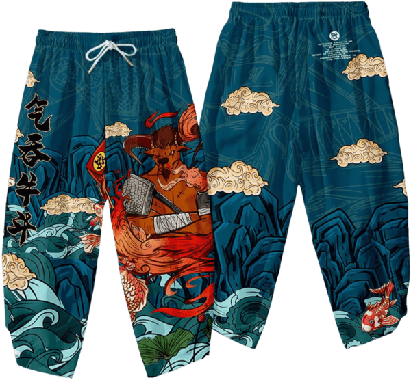 bottom of this blue kimono men