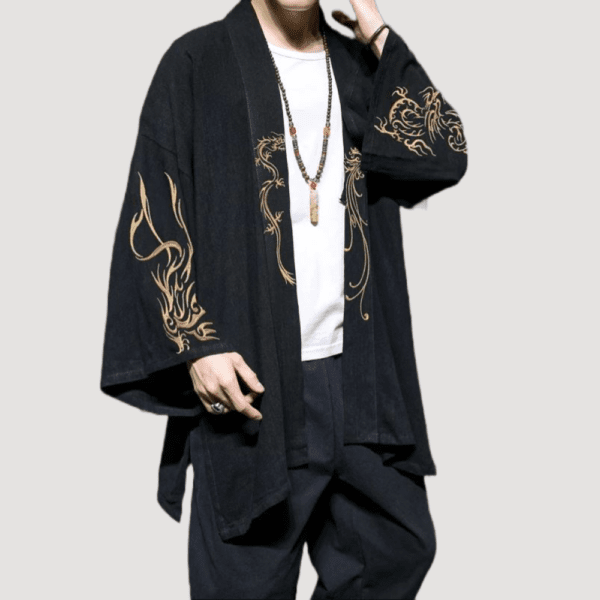 long kimono cardigan men